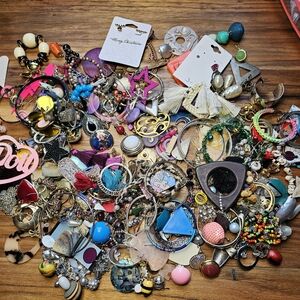 2 Pounds Single Earrings For Crafting, Repurposing, Upcycling, Art